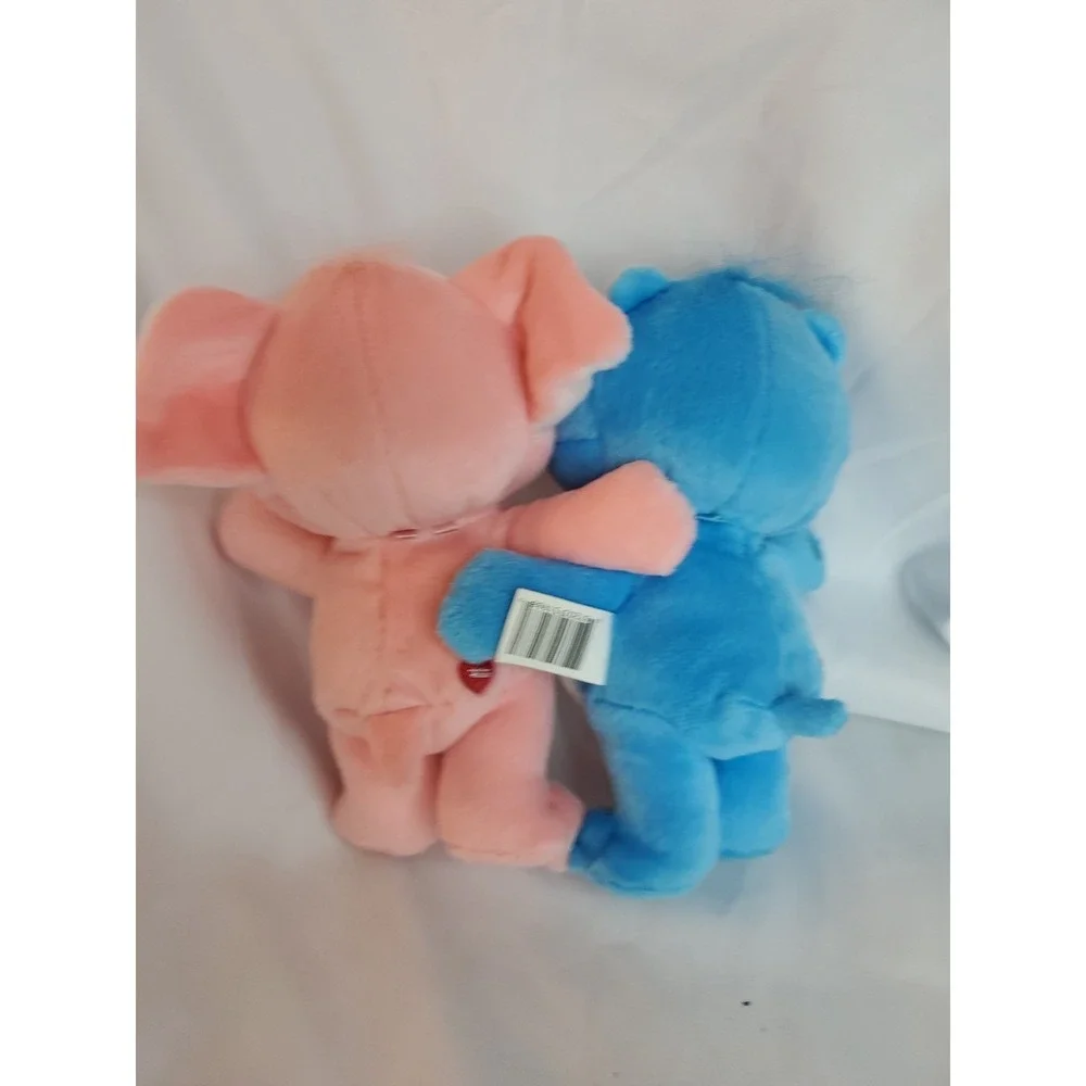 2003 Care Bear Cuddle Pair Plush Champ Bear & Lotsa Love Elephant 7
